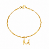 My Initial Pulsera (Plata .925 con Baño de Oro)