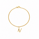 My Initial Pulsera (Plata .925 con Baño de Oro)