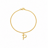 My Initial Pulsera (Plata .925 con Baño de Oro)