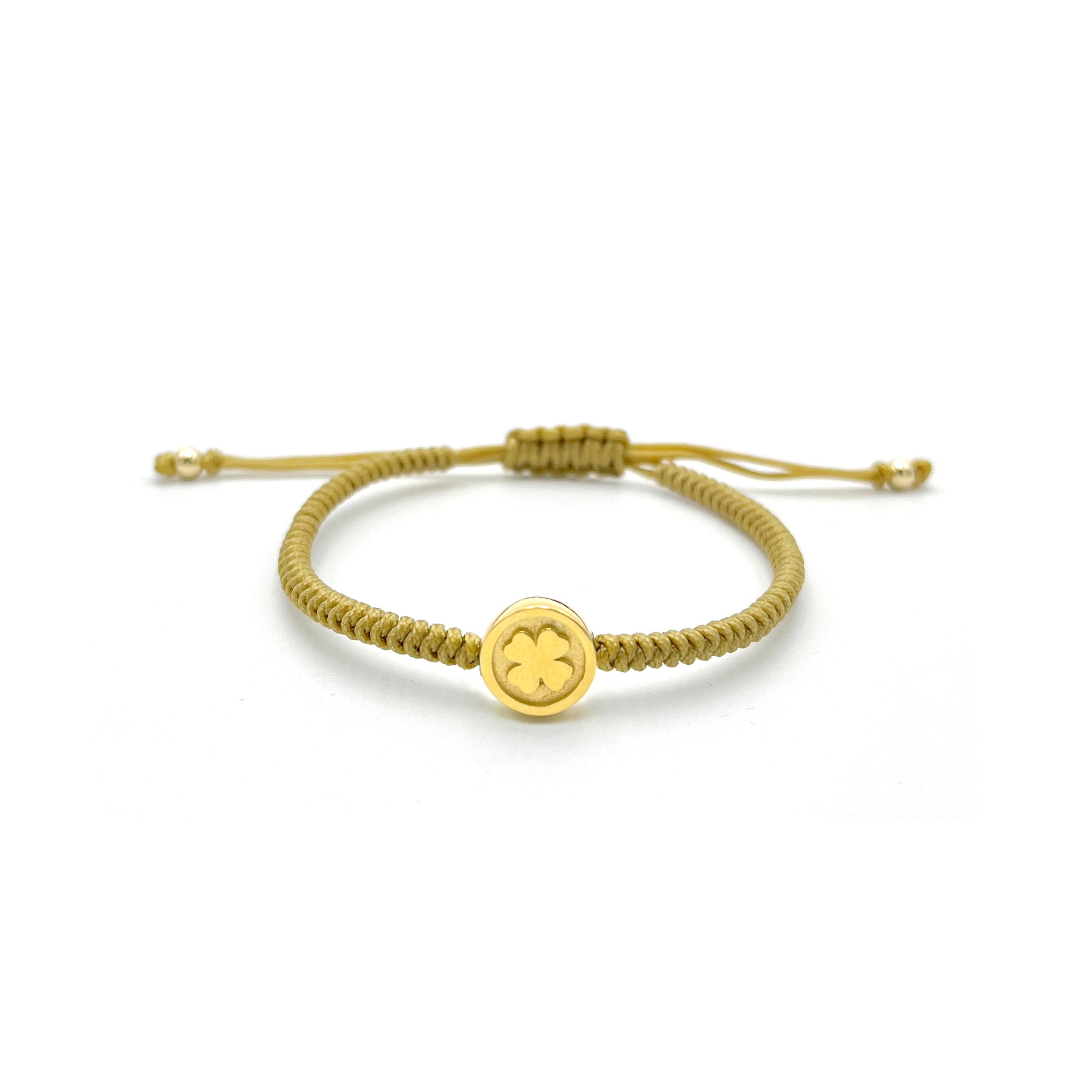 Pulsera Stamp Treból  (Plata .925 con baño)