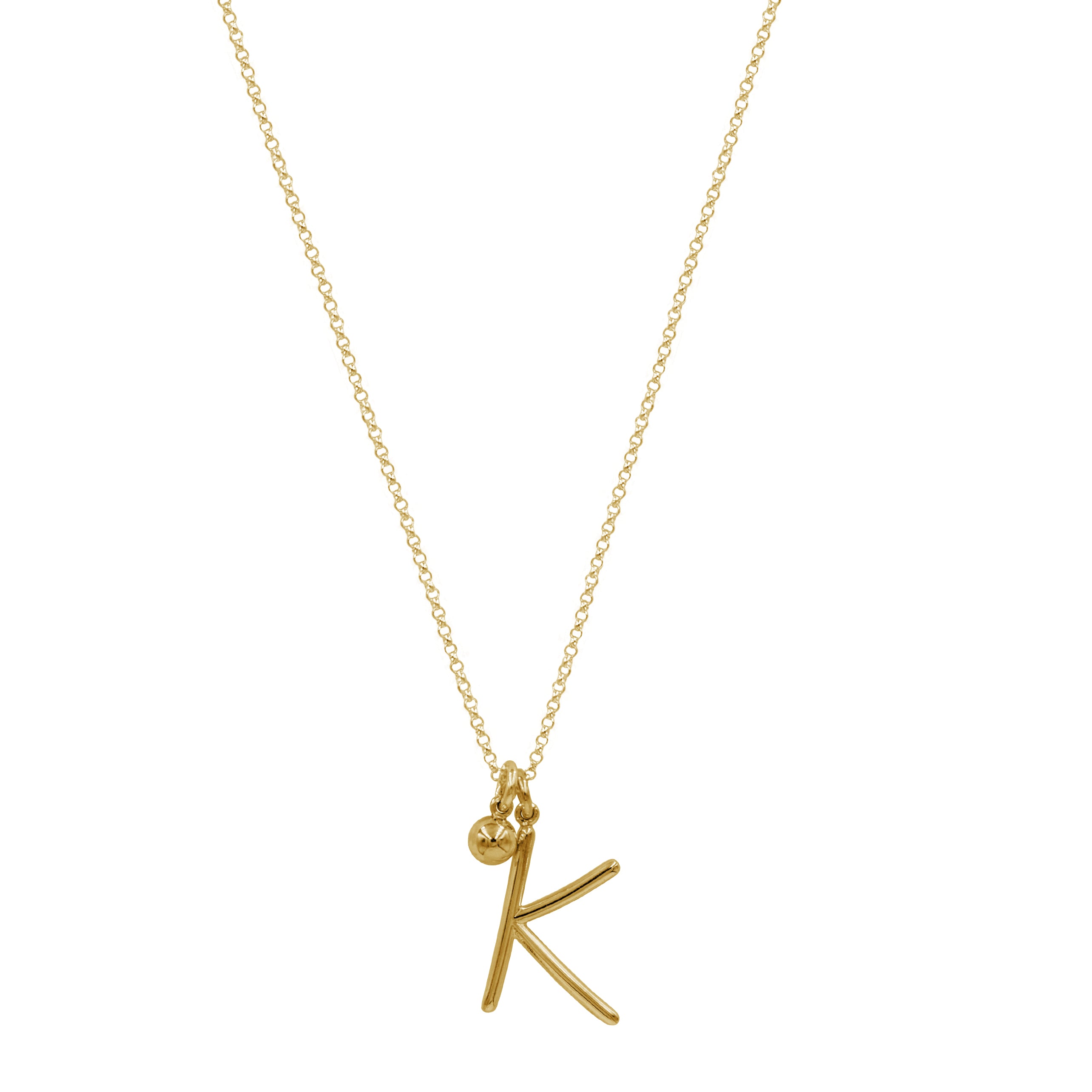 Initial Necklace (Plata .925 con Baño de Oro Amarillo)