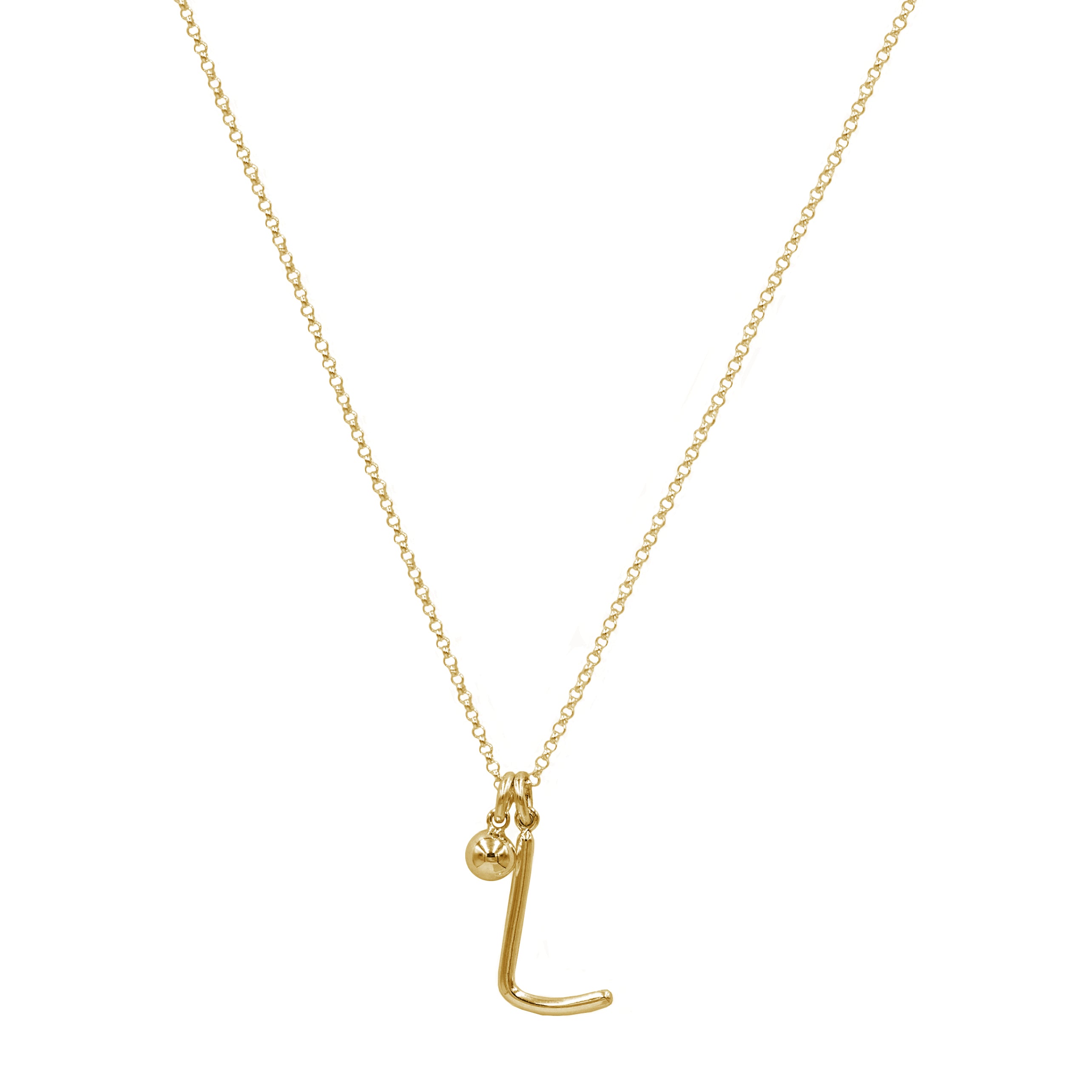 Initial Necklace (Plata .925 con Baño de Oro Amarillo)
