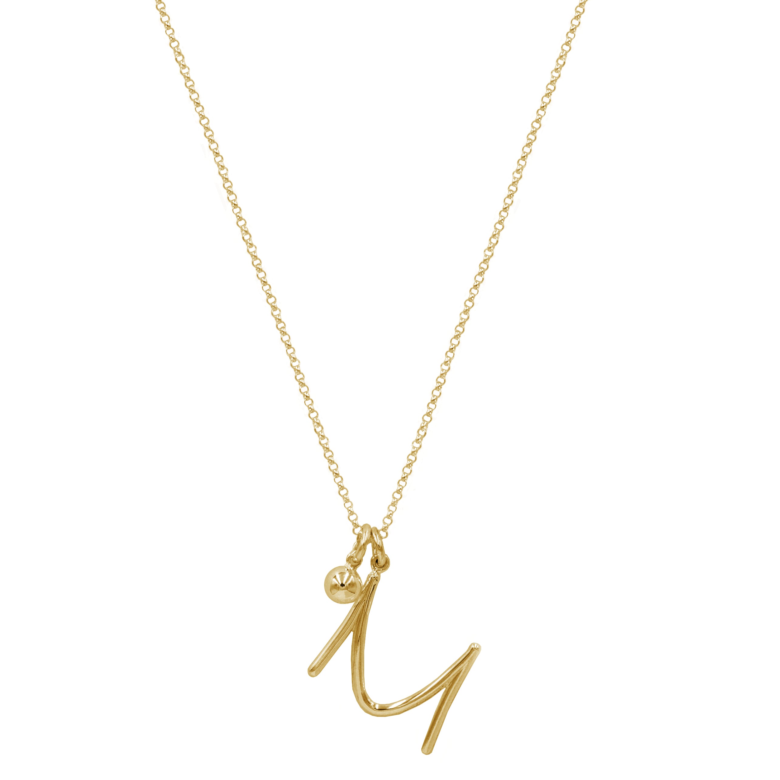 Initial Necklace (Plata .925 con Baño de Oro Amarillo)