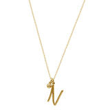 Initial Necklace (Plata .925 con Baño de Oro Amarillo)