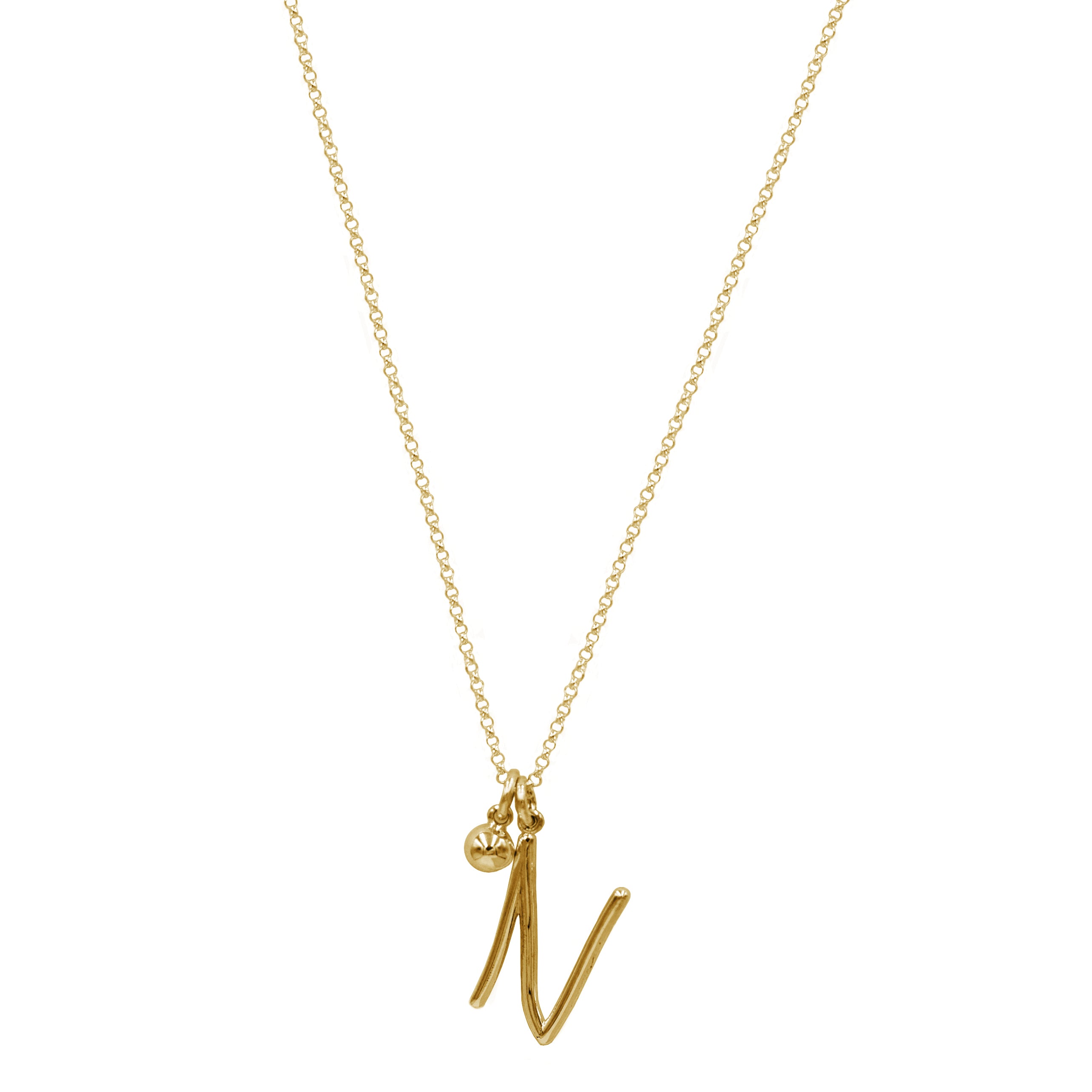Initial Necklace (Plata .925 con Baño de Oro Amarillo)