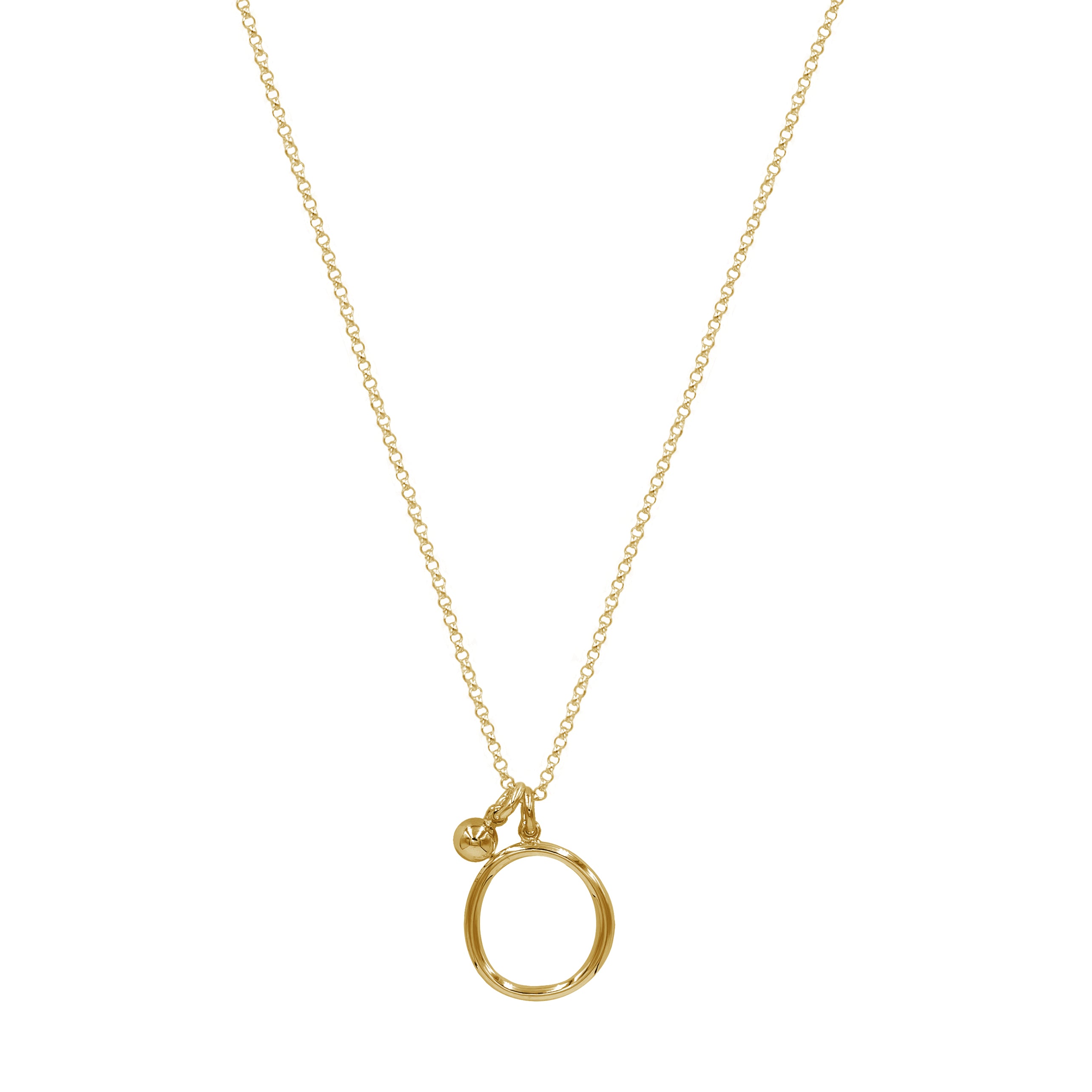 Initial Necklace (Plata .925 con Baño de Oro Amarillo)