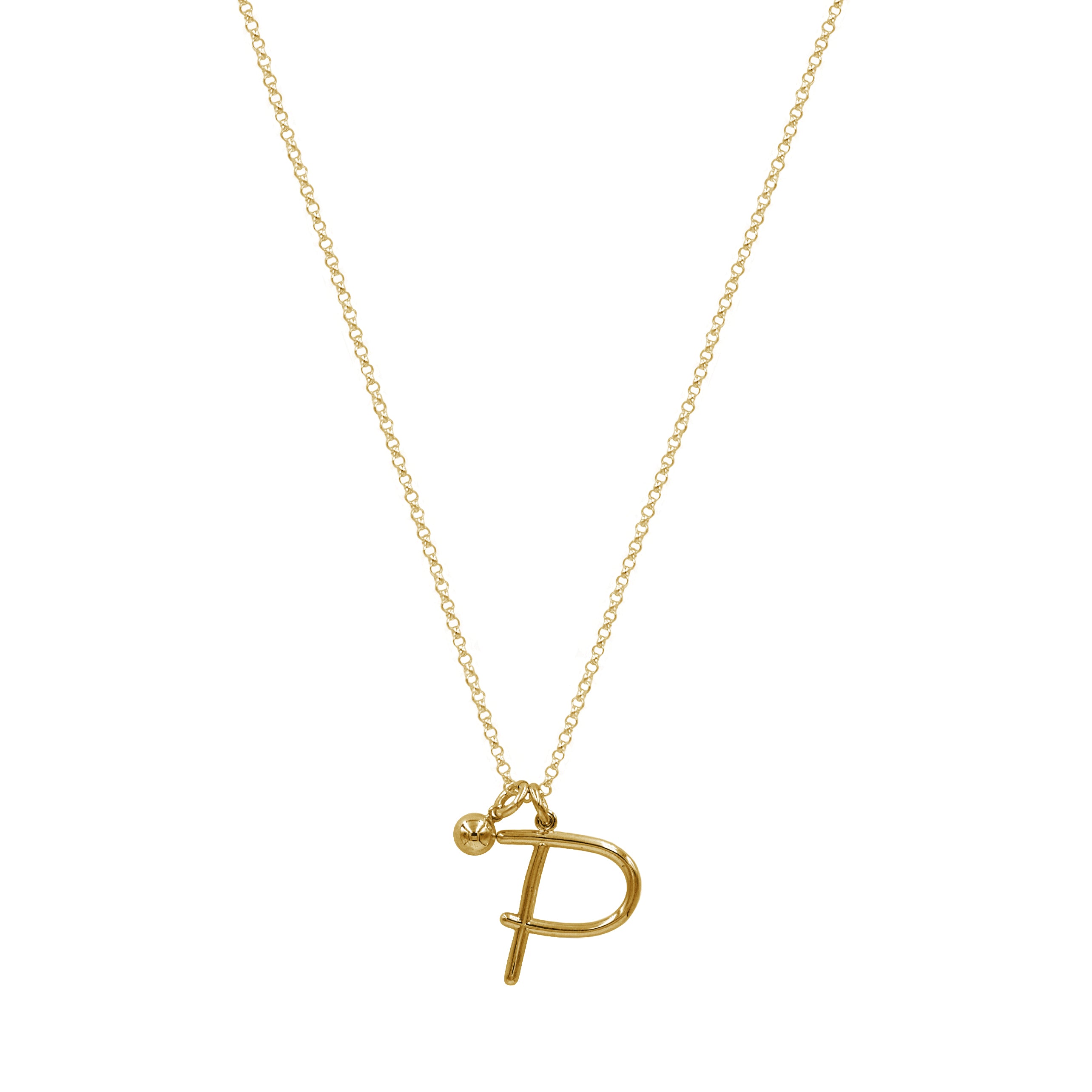 Initial Necklace (Plata .925 con Baño de Oro Amarillo)