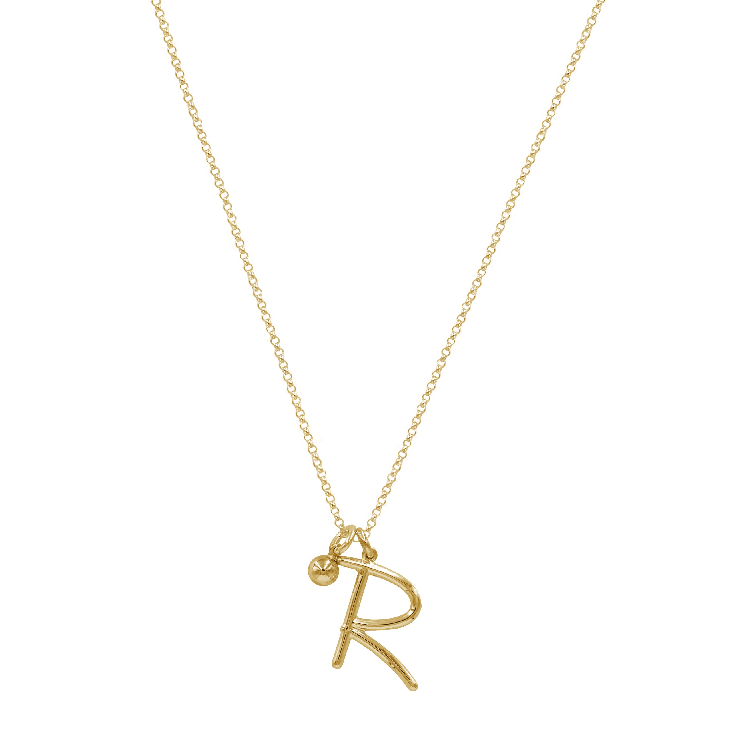 Initial Necklace (Plata .925 con Baño de Oro Amarillo)