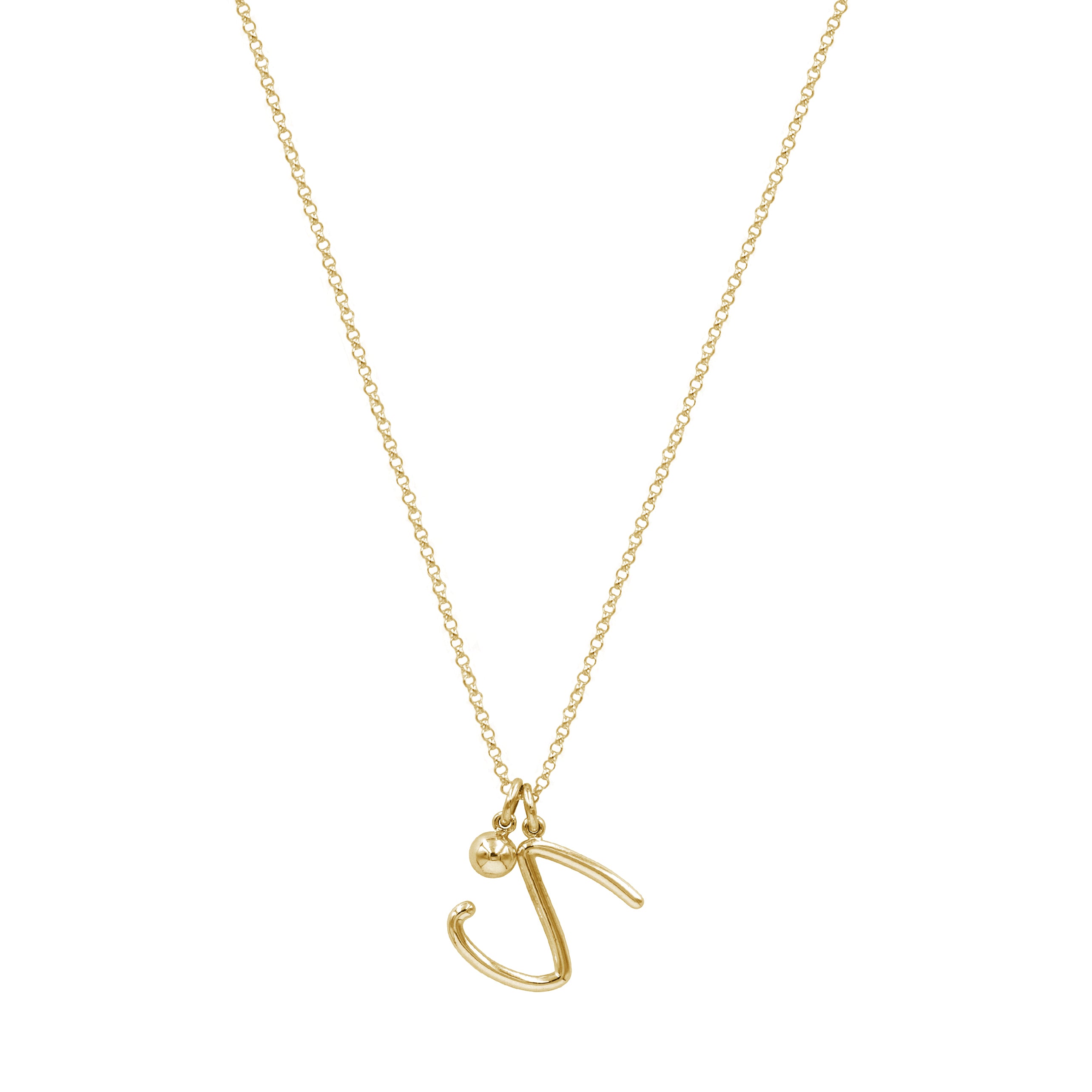 Initial Necklace (Plata .925 con Baño de Oro Amarillo)