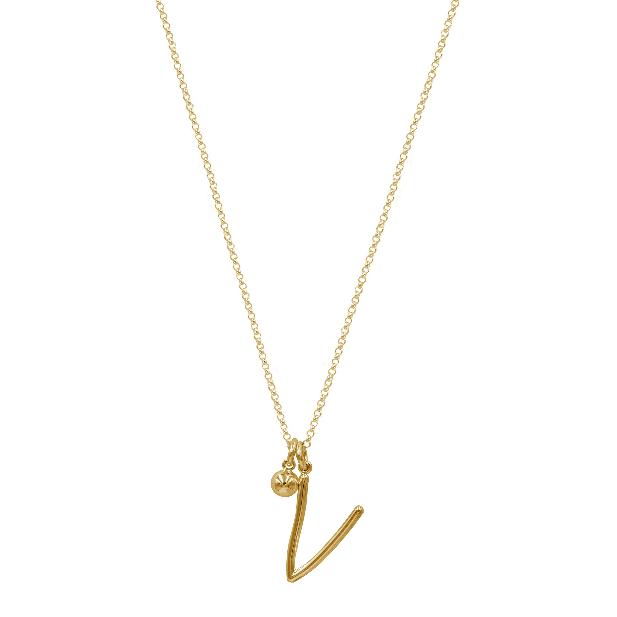 Initial Necklace (Plata .925 con Baño de Oro Amarillo)