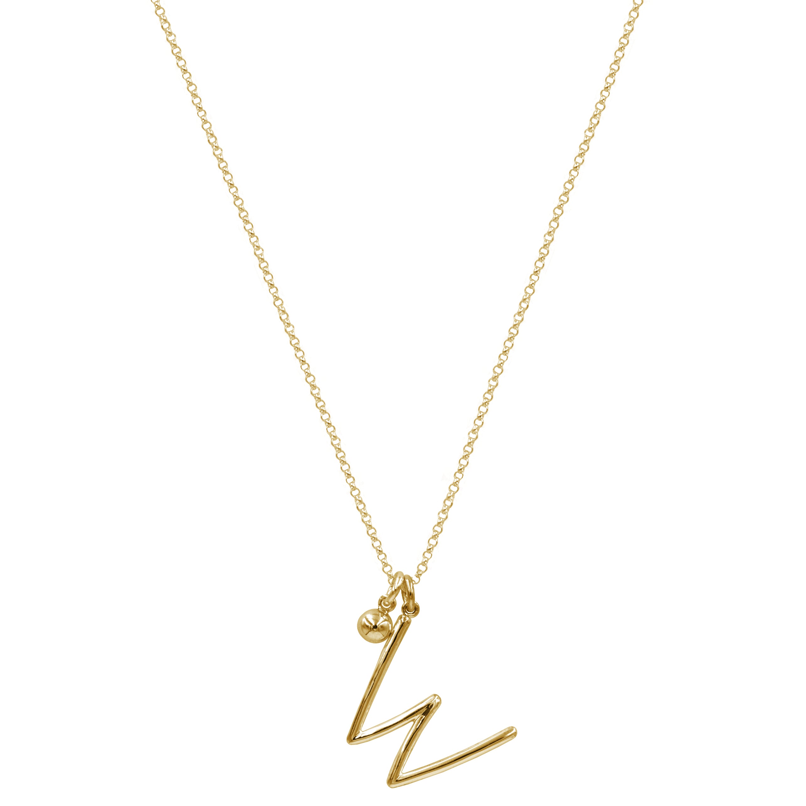 Initial Necklace (Plata .925 con Baño de Oro Amarillo)