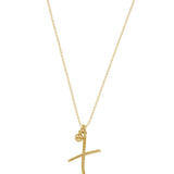 Initial Necklace (Plata .925 con Baño de Oro Amarillo)