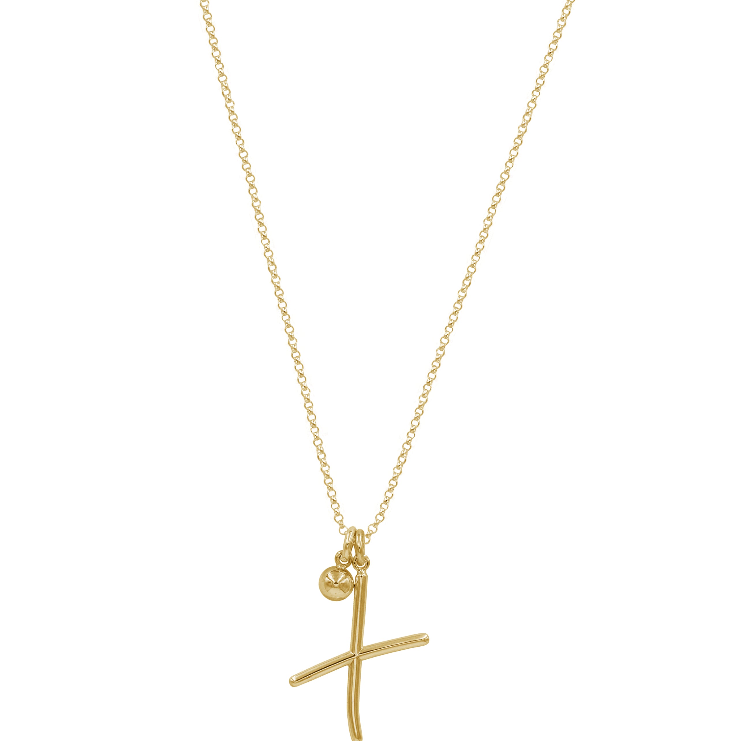 Initial Necklace (Plata .925 con Baño de Oro Amarillo)