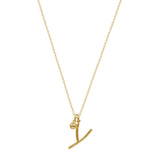 Initial Necklace (Plata .925 con Baño de Oro Amarillo)