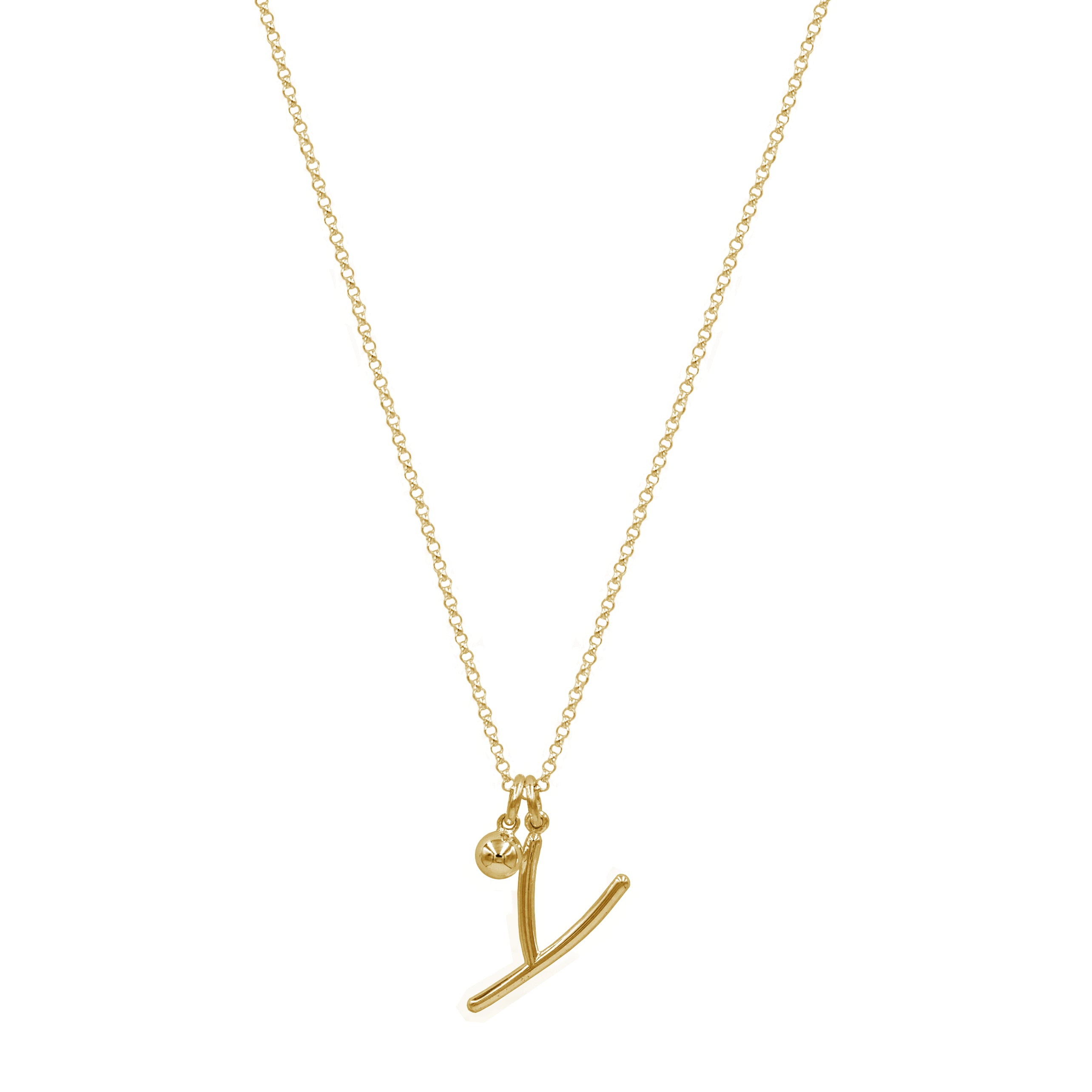 Initial Necklace (Plata .925 con Baño de Oro Amarillo)