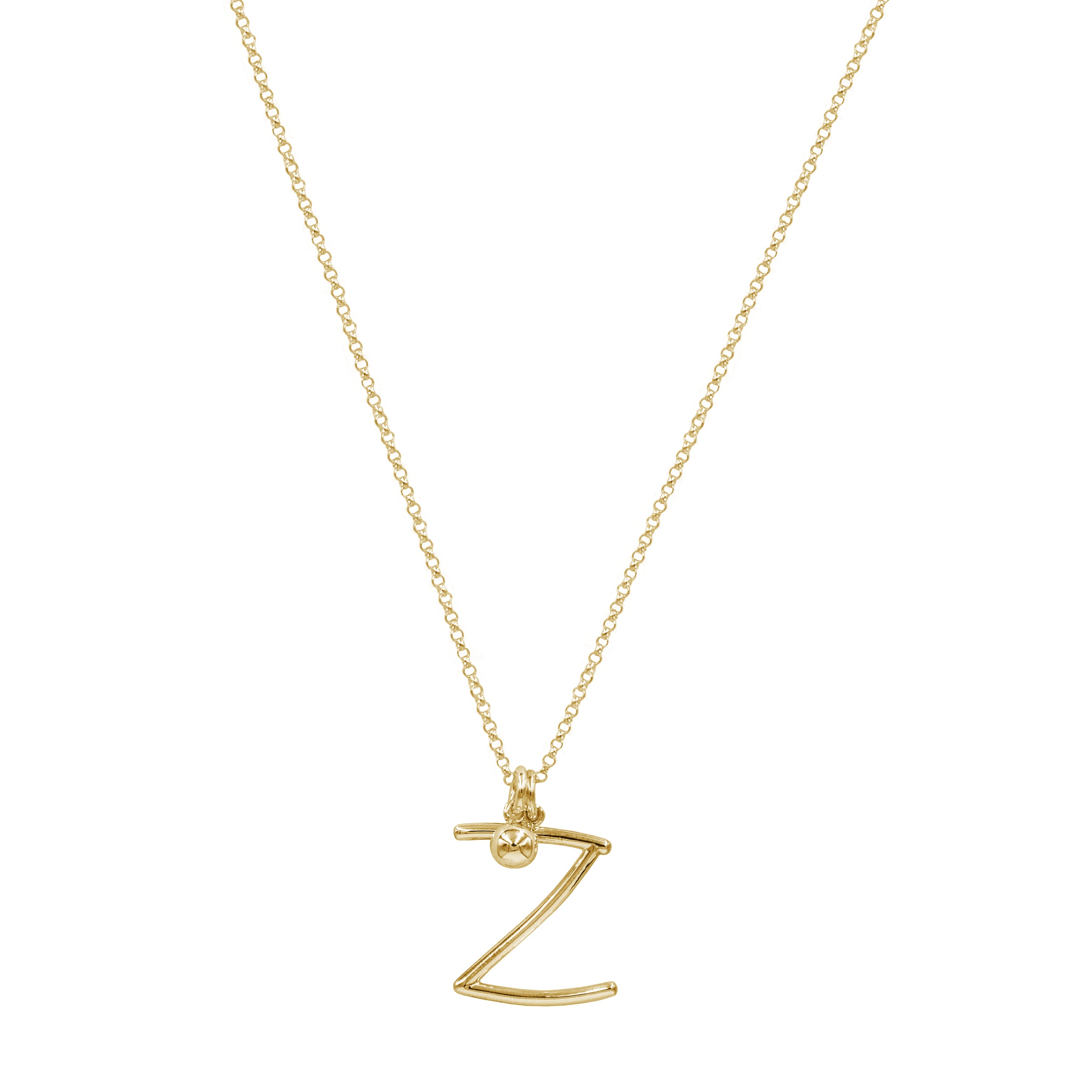 Initial Necklace (Plata .925 con Baño de Oro Amarillo)