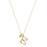 Initial Necklace (Plata .925 con Baño de Oro Amarillo)