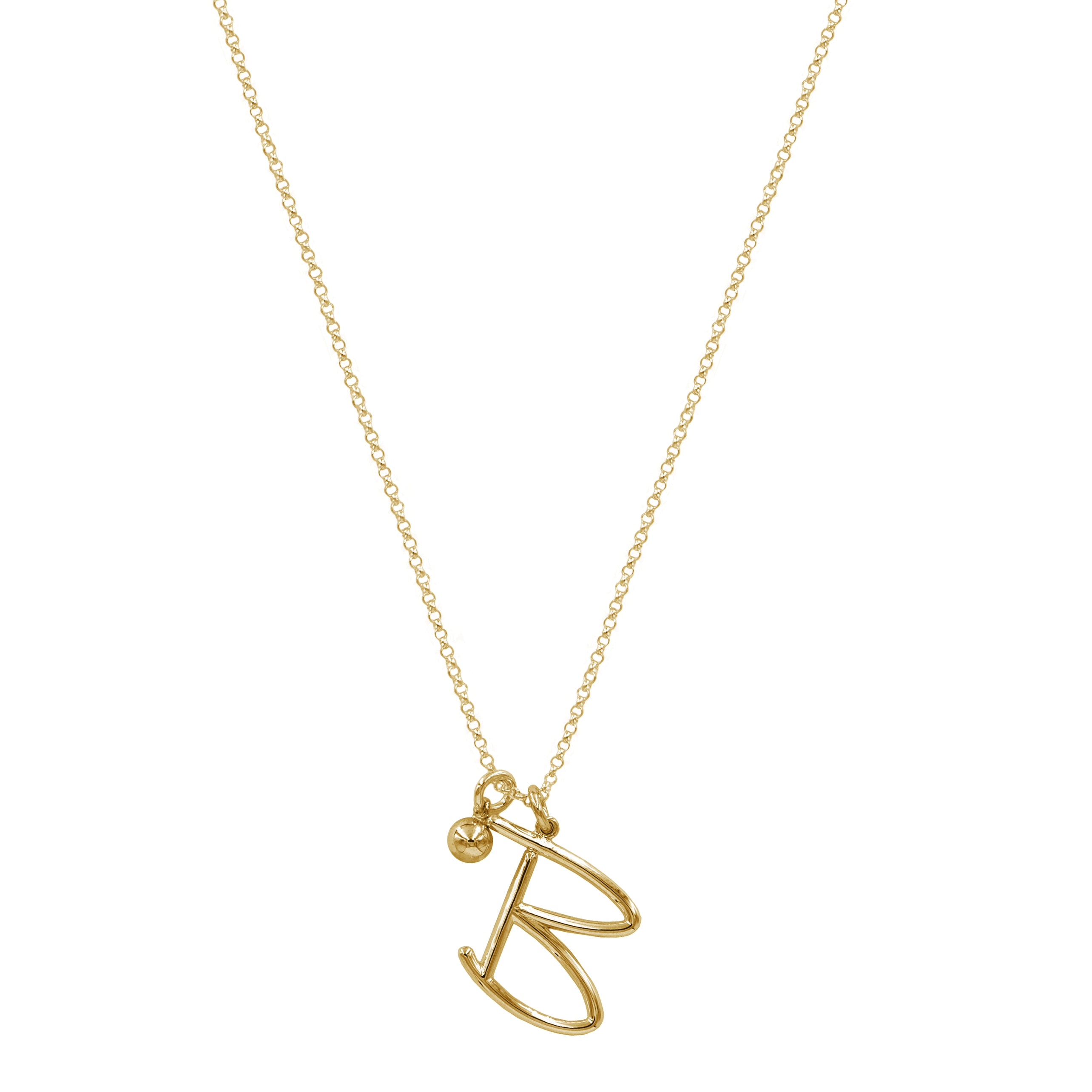 Initial Necklace (Plata .925 con Baño de Oro Amarillo)
