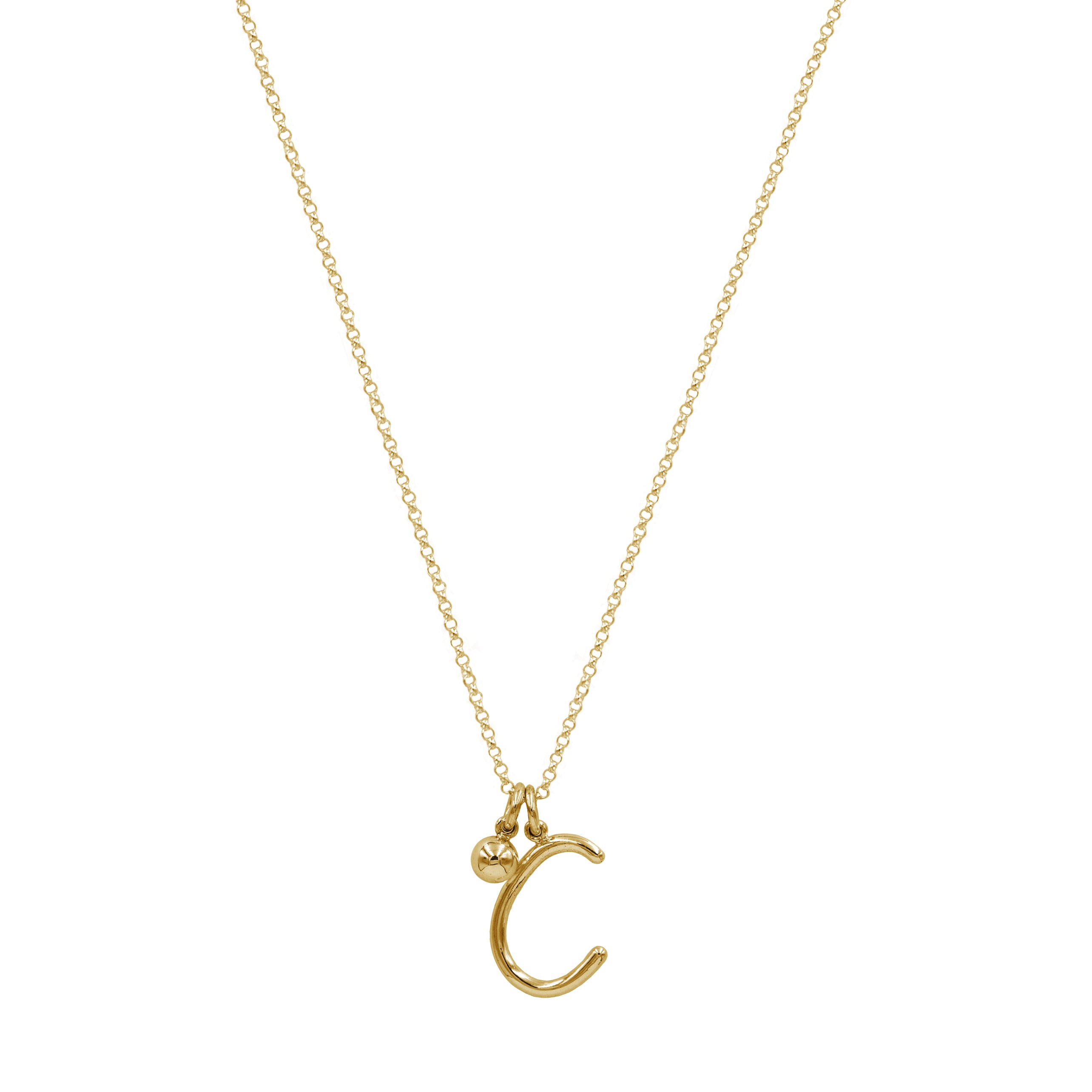 Initial Necklace (Plata .925 con Baño de Oro Amarillo)