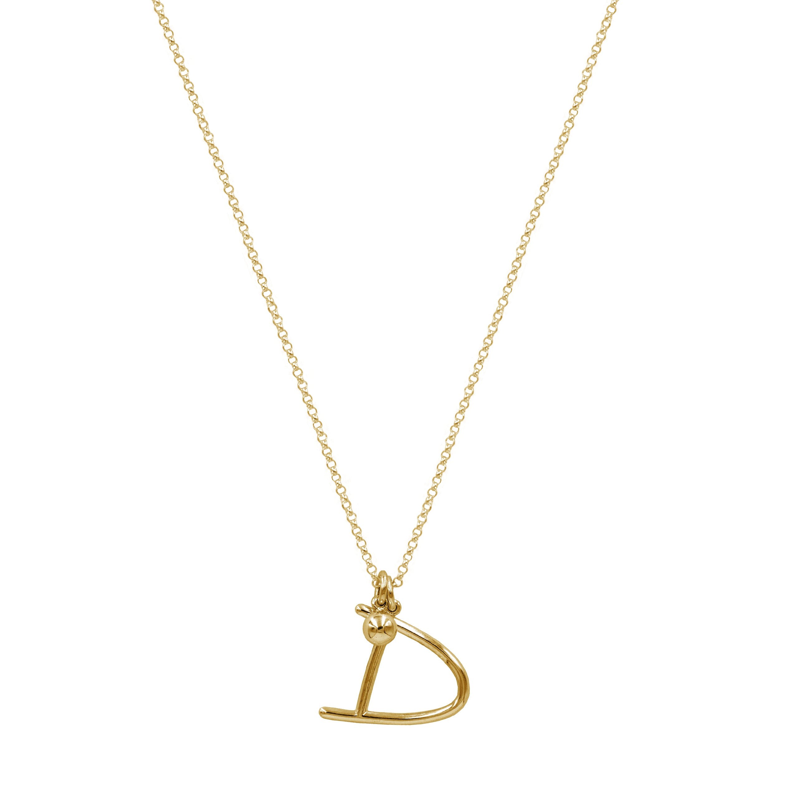 Initial Necklace (Plata .925 con Baño de Oro Amarillo)