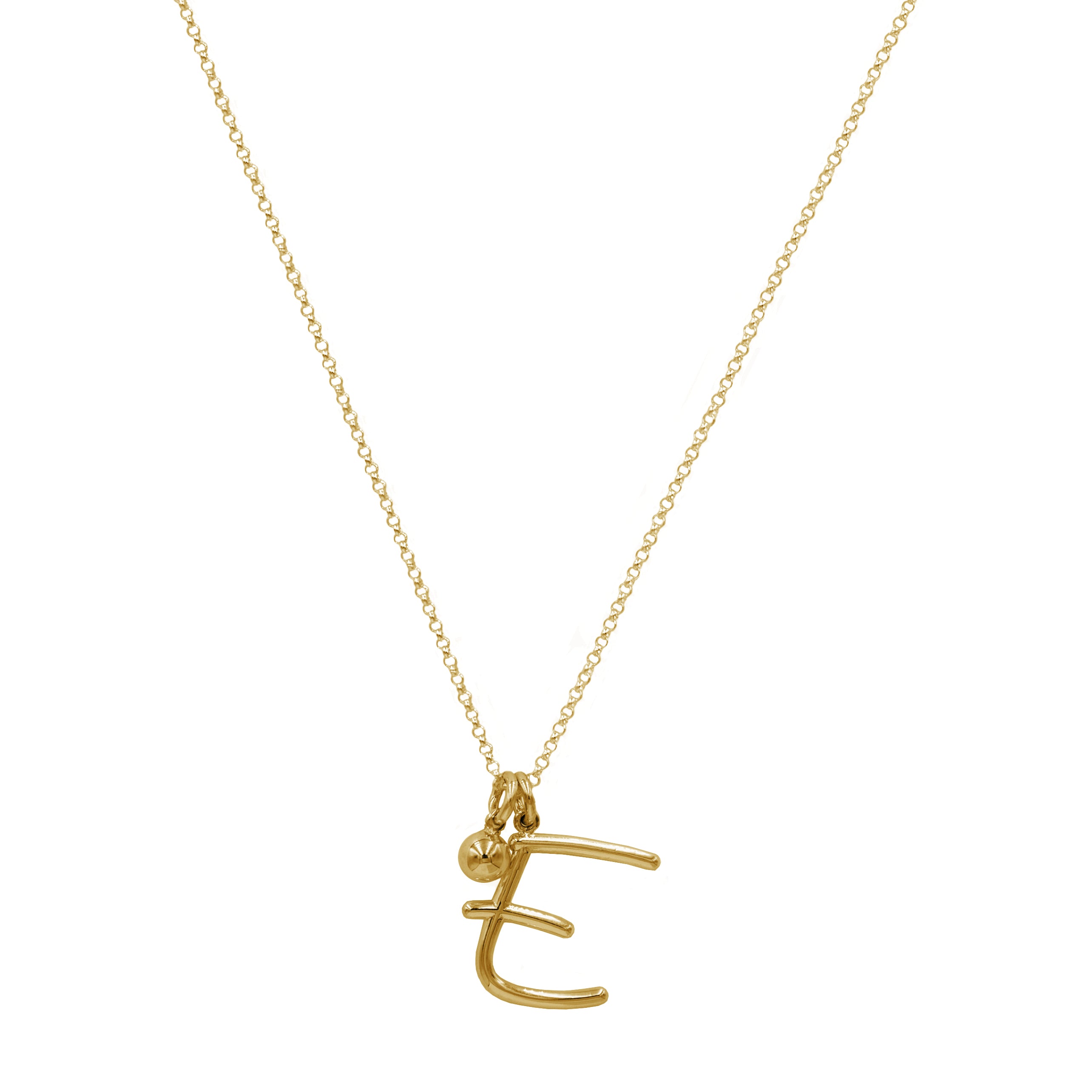 Initial Necklace (Plata .925 con Baño de Oro Amarillo)