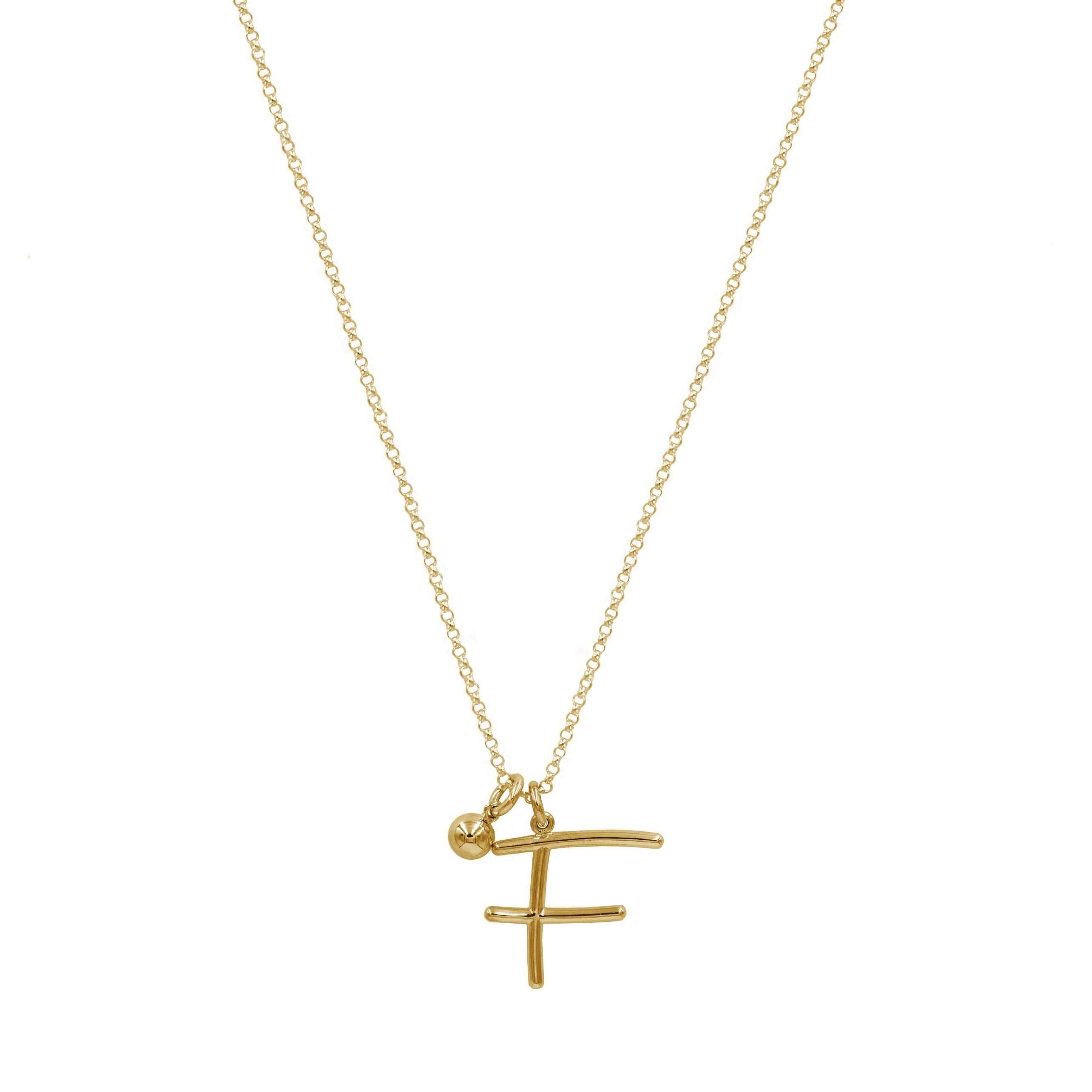 Initial Necklace (Plata .925 con Baño de Oro Amarillo)