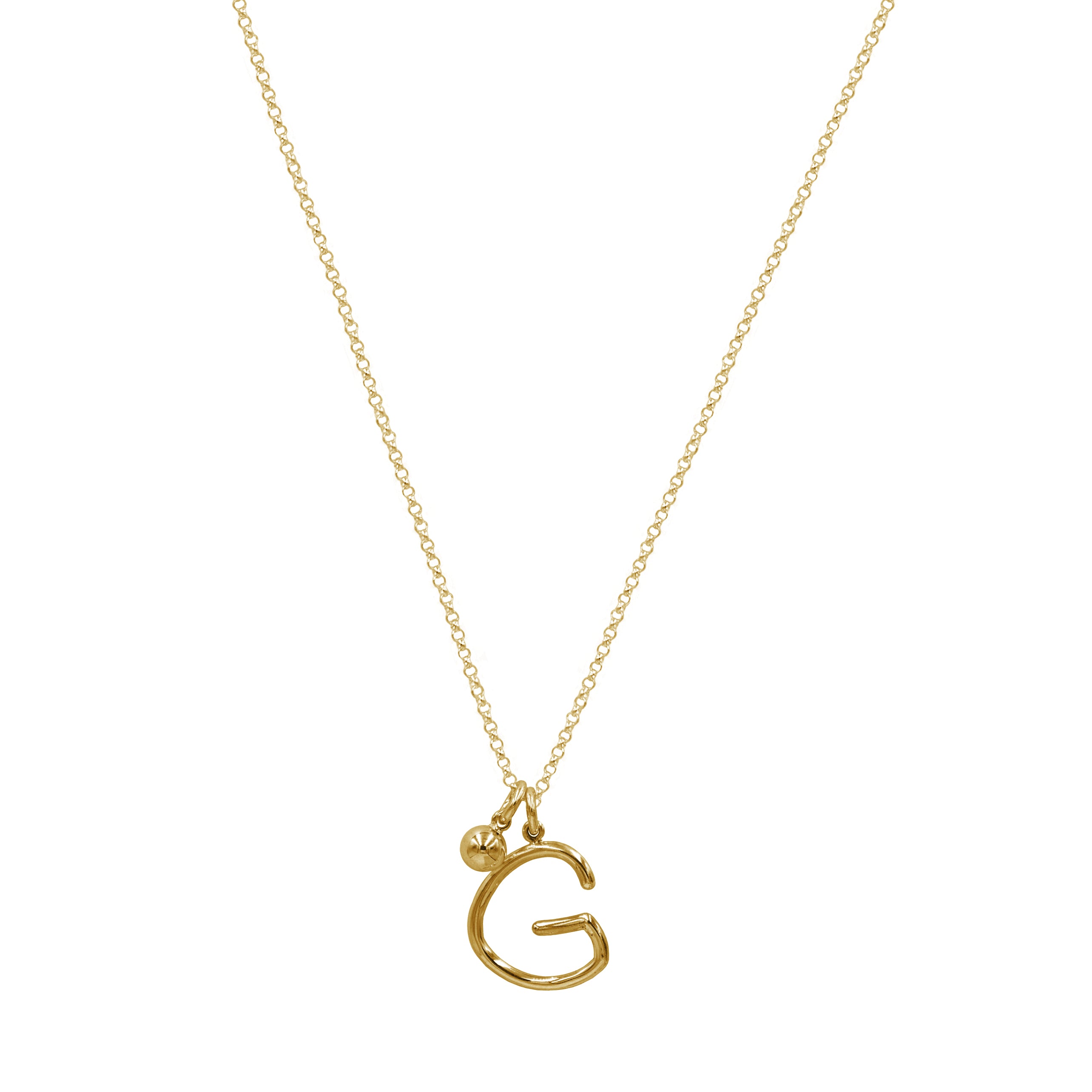 Initial Necklace (Plata .925 con Baño de Oro Amarillo)