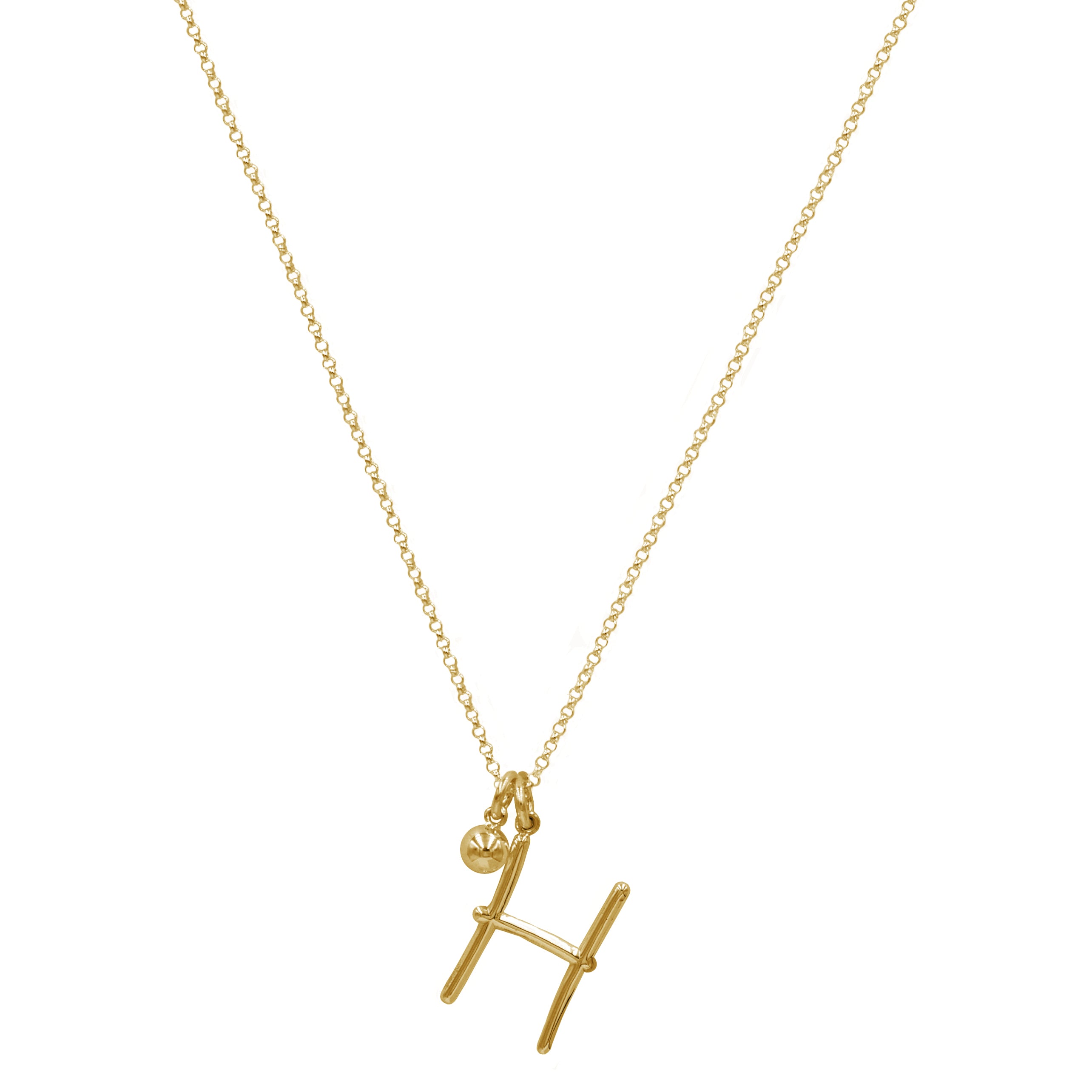 Initial Necklace (Plata .925 con Baño de Oro Amarillo)