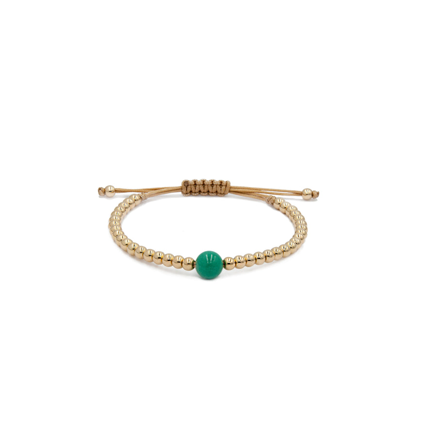 Spheres Chalcedony Bracelet (Oro Laminado Amarillo)