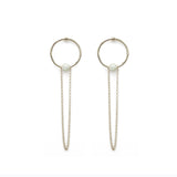 Chain Pearl Earring (Plata .925)
