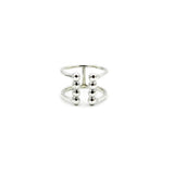 Anillo Doble Línea Esferas (Plata .925)