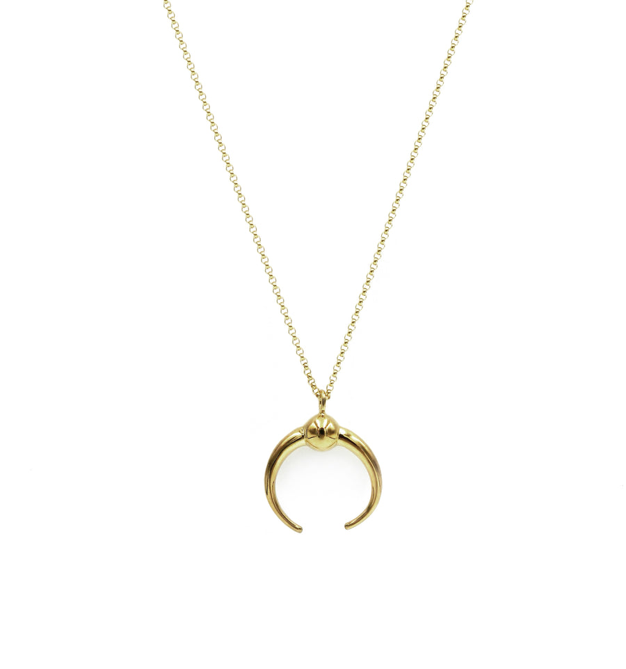 Moon Necklace (Plata .925 con Baño de Oro de 24K)