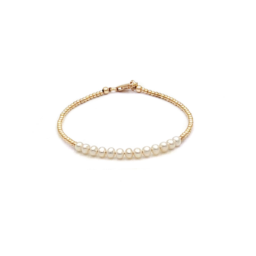 Mini Pearl Bracelet  (Oro Laminado Amarillo)