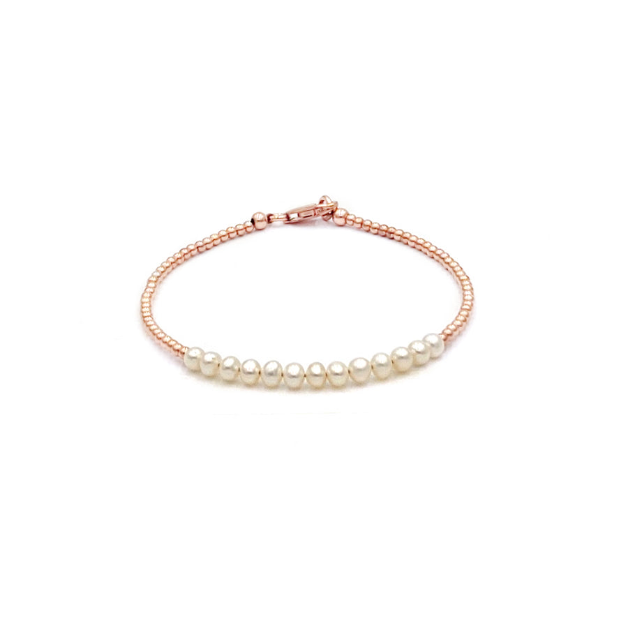 Mini Pearl Bracelet  (Oro Laminado Rosa)