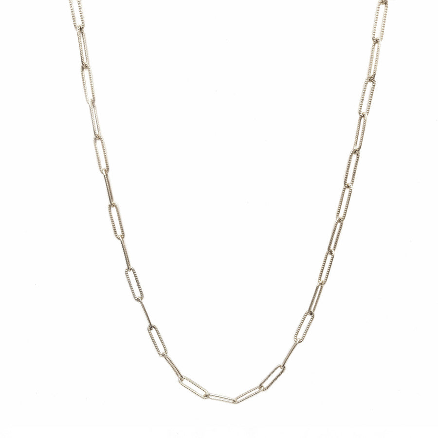 Patterned Link Necklace (Plata .925)