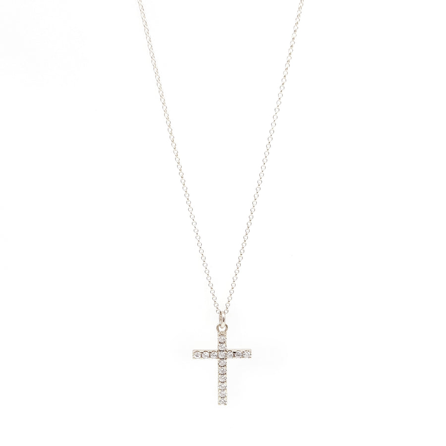 Sparkle Necklace Cross (Plata .925)