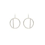 Arete Aro con Línea de Esfeas (Plata .925)