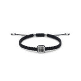 Square Pendant Knit Bracelet