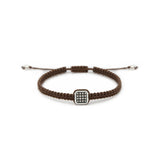 Square Pendant Knit Bracelet