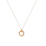 Collar Doble Aro Chico (Plata .925 con Baño de Oro)