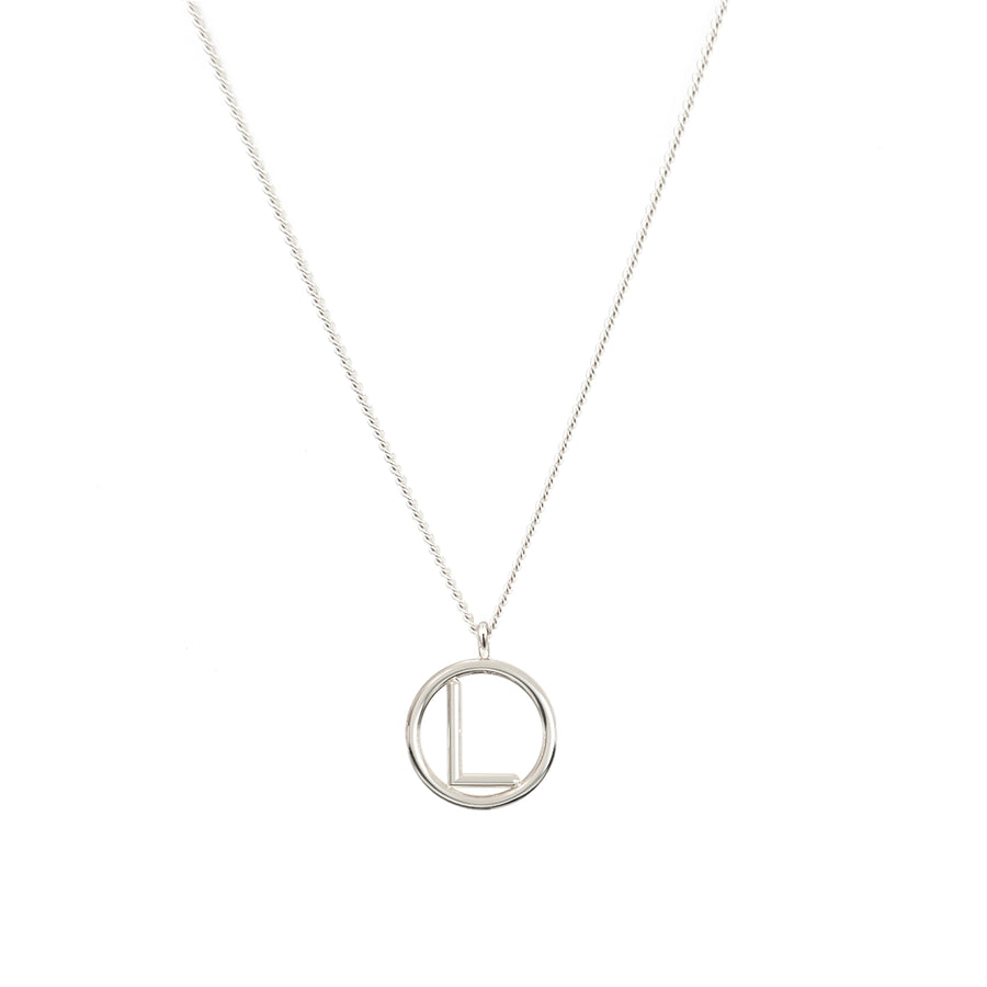 Framed Initial Necklace (Plata .925)
