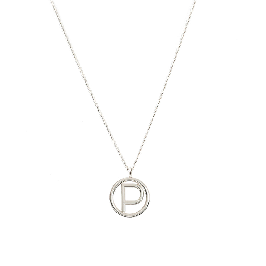 Framed Initial Necklace (Plata .925)