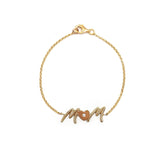 Pulsera MoM (Plata .925 con Baño de Oro)