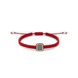 Square Pendant Knit Bracelet