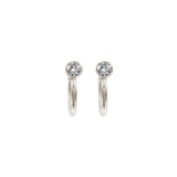 Arracadas con Zirconia Biselada (Plata .925)