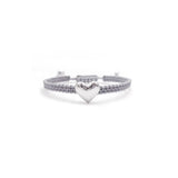 Pulsera Corazón Abombado Grande (Plata .925)