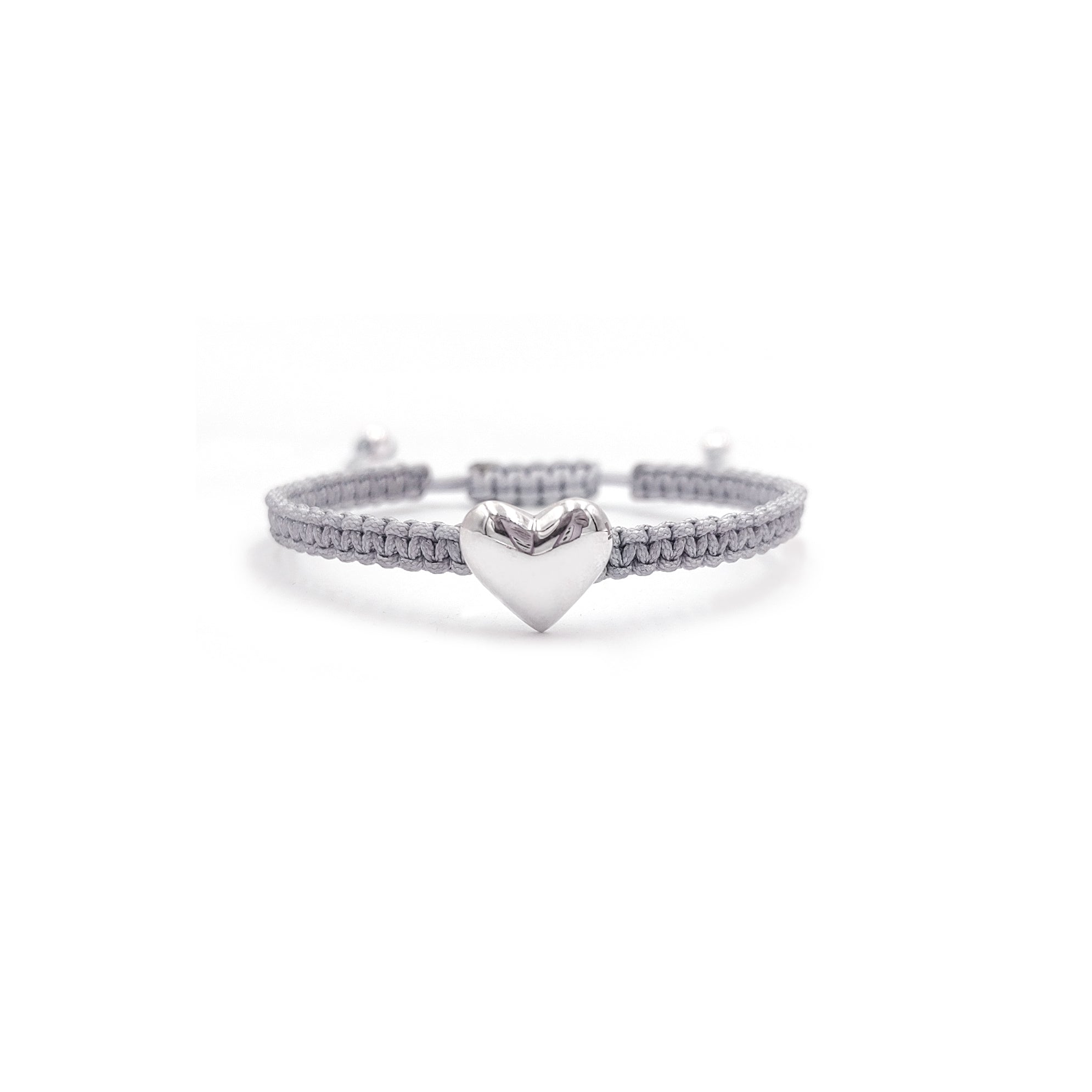Pulsera Corazón Abombado Grande (Plata .925)